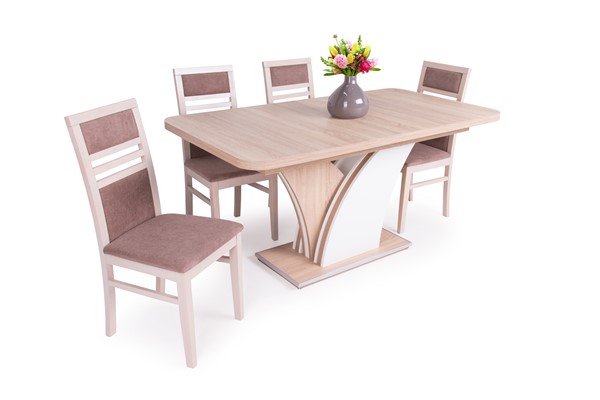 Enzo asztal Mira székkel - 4 személyes étkezőgarnitúra
