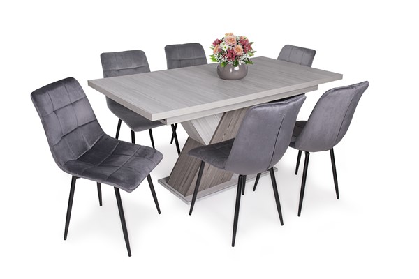 Diana asztal Kitty székkel - 6 személyes étkezőgarnitúra