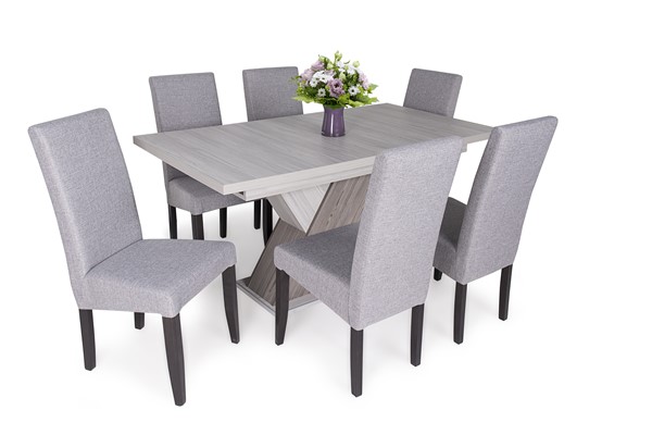 Diana asztal Berta lux székkel - 6 személyes étkezőgarnitúra
