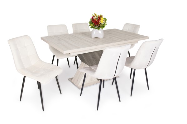 Diana asztal Kitty székkel - 6 személyes étkezőgarnitúra