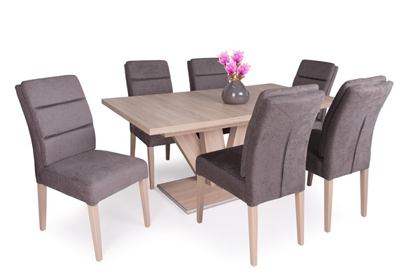 Inez szék Dorka asztallal - 6 személyes étkezőgarnitúra