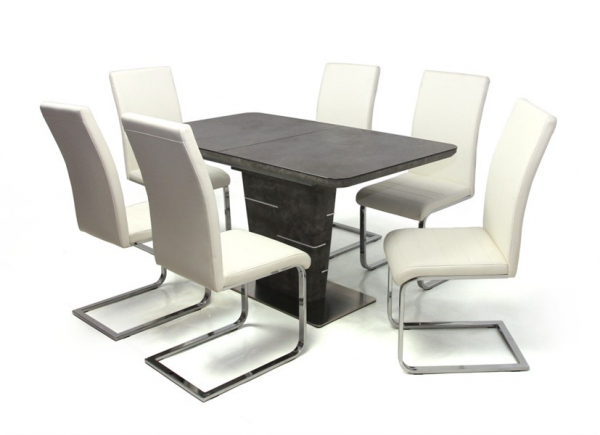 Spark asztal Boston székkel - 6 személyes étkezőgarnitúra