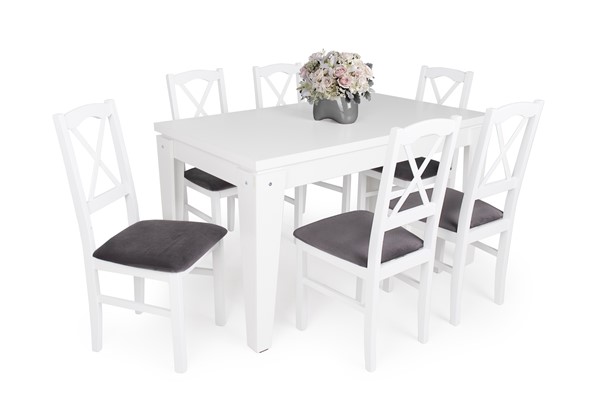 Pedro asztal Nilo székkel - 6 személyes étkezőgarnitúra