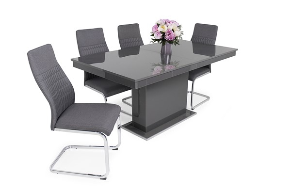 Levante szék Magasfényű Flóra asztallal - 4 személyes étkezőgarnitúra