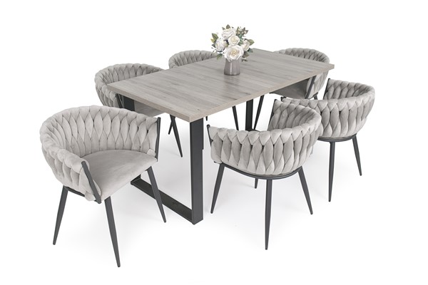 Deluxe szék Zoé asztallal - 6 személyes étkezőgarnitúra