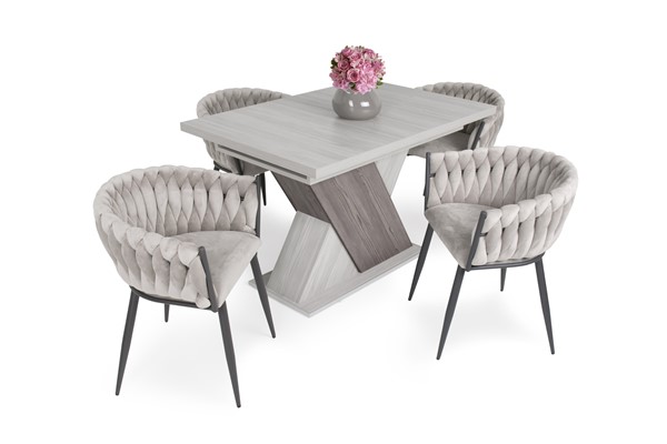 Deluxe szék Diana asztallal - 4 személyes étkezőgarnitúra
