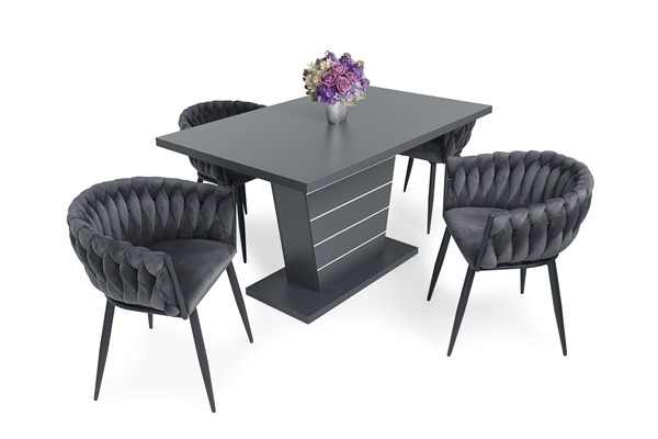 Deluxe szék Fanni asztallal - 4 személyes étkezőgarnitúra