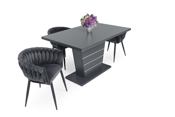 Deluxe szék Fanni asztallal - 3 személyes étkezőgarnitúra