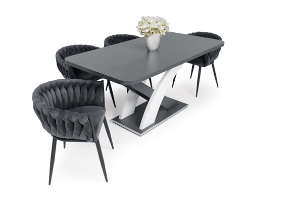 Deluxe szék Elis asztallal - 4 személyes étkezőgarnitúra