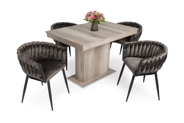 Deluxe szék Kis Flóra asztallal - 4 személyes étkezőgarnitúra