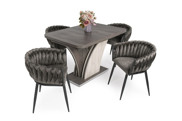 Deluxe szék Enzo asztallal - 4 személyes étkezőgarnitúra