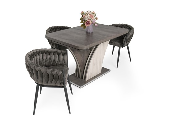 Deluxe szék Enzo asztallal - 3 személyes étkezőgarnitúra