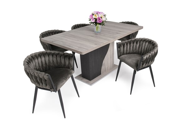 Deluxe szék Alíz asztallal - 5 személyes étkezőgarnitúra