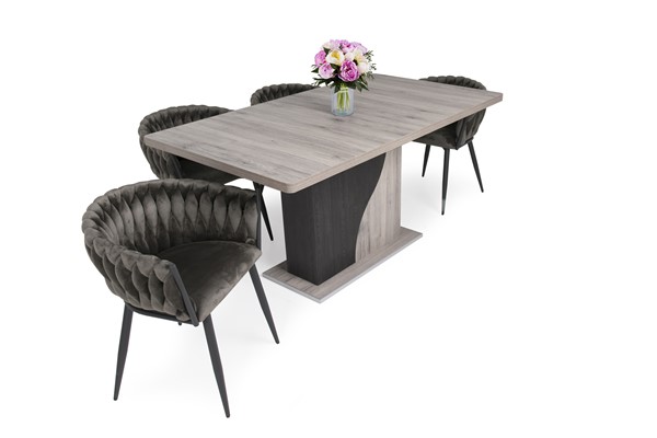 Deluxe szék Alíz asztallal - 4 személyes étkezőgarnitúra