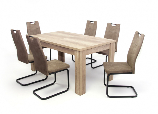 Atos asztal Torino székkel - 6 személyes étkezőgarnitúra