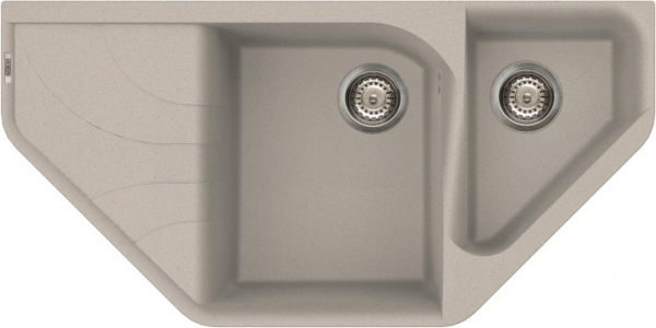 Elleci Ego ESA sarok mosogató 2 medencével és csepegtetővel