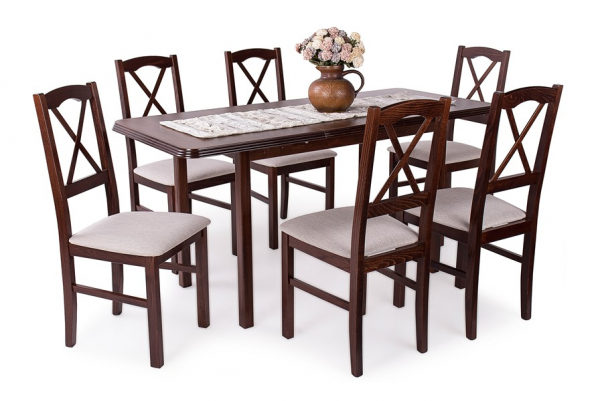 Piánó asztal Niló székkel - 6 személyes étkezőgarnitúra