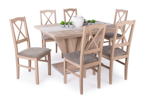 Dorka asztal Niló székkel - 6 személyes étkezőgarnitúra