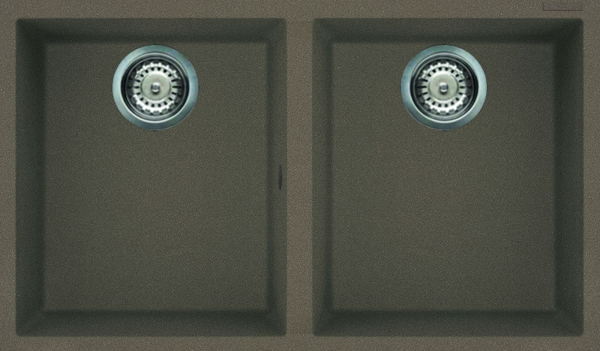 Elleci Quadra 350 - 2 medencés gránit munkalap alá szerelhető mosogató