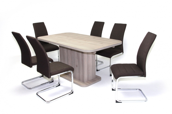 Torino asztal Kevin székkel - 6 személyes étkezőgarnitúra