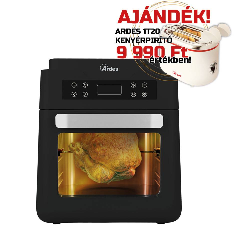 ARDES 1KP12000 12 literes forrólevegős sütő ajándék ARDES 1T20 kenyérpirítóval (MK)