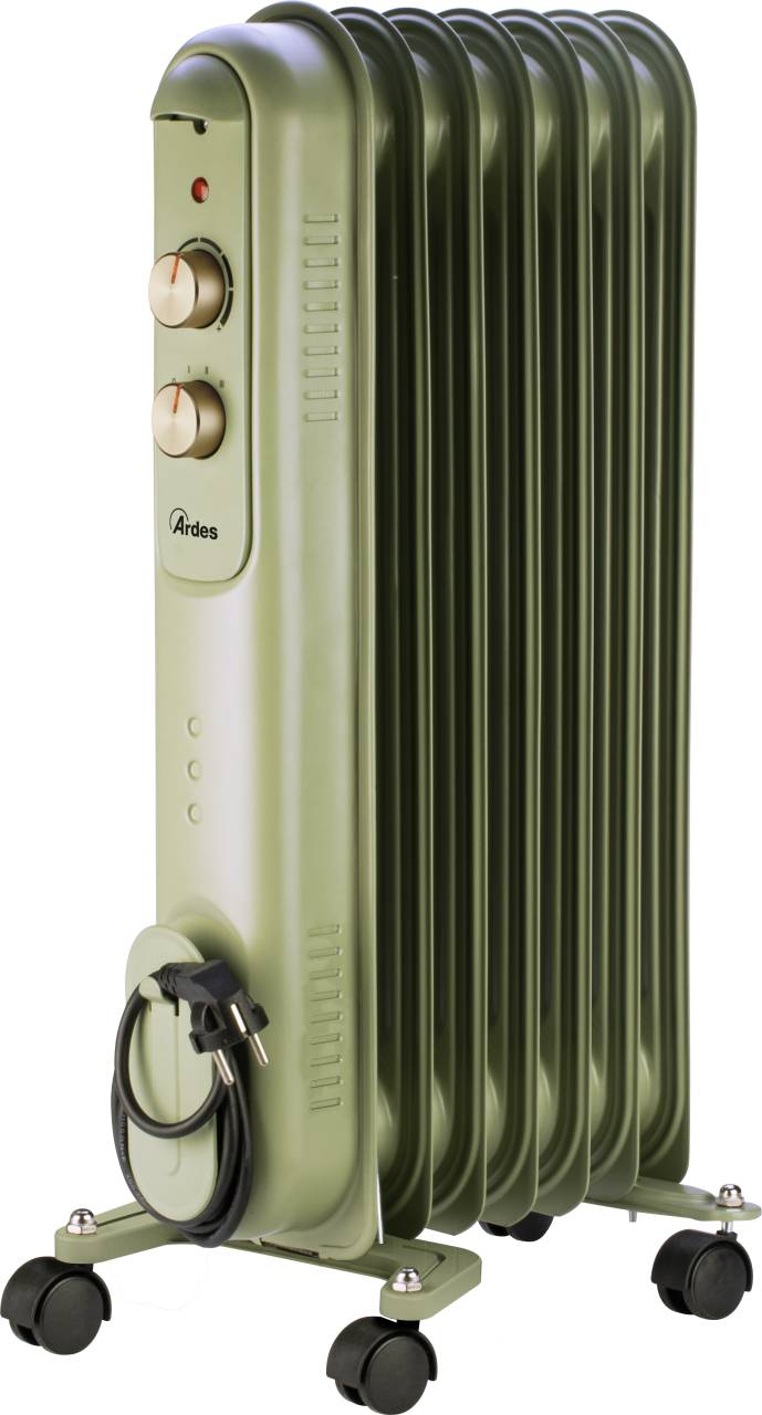 ARDES 4R07VIN Elektromos olajradiátor 7 tagos 1500W zöld (MK)