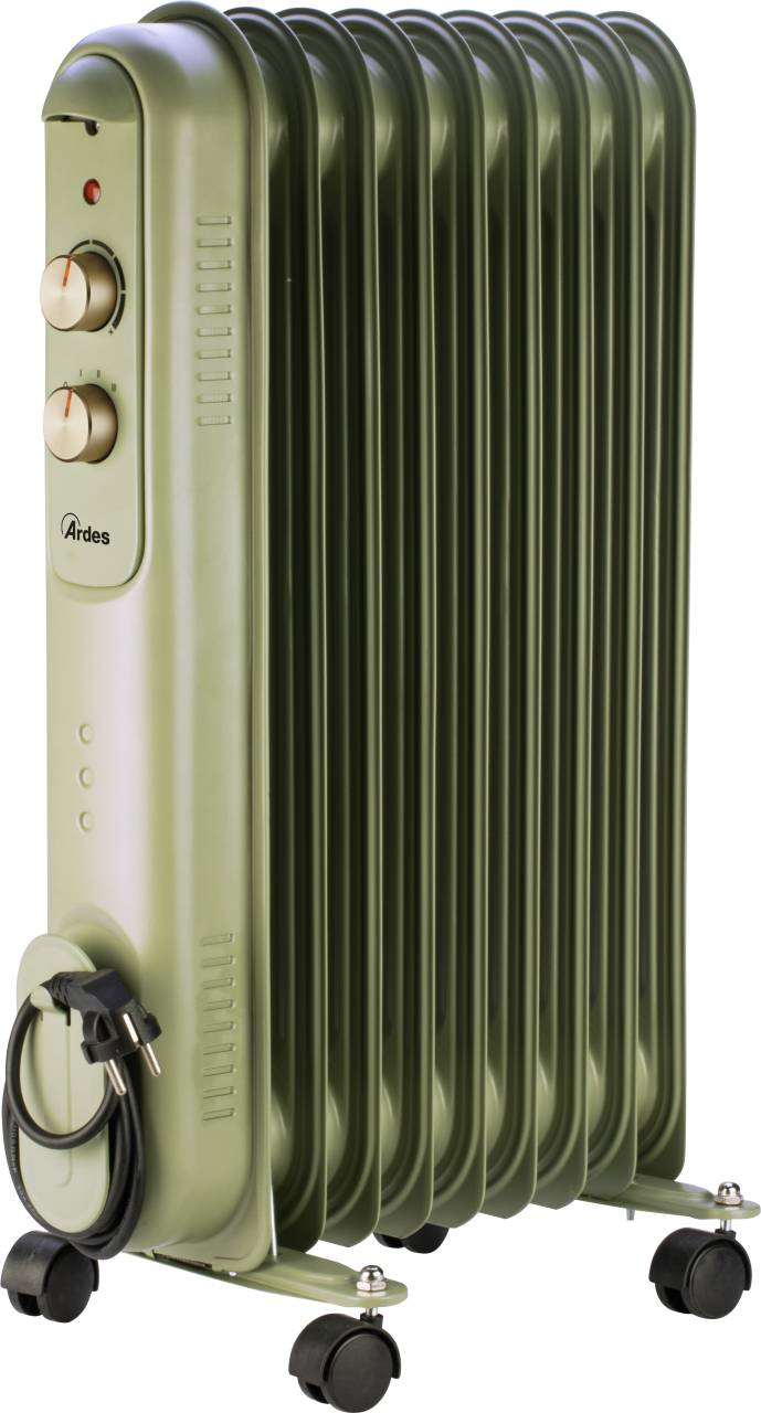 ARDES 4R09VIN Elektromos olajradiátor 9 tagos 2000W zöld (MK)