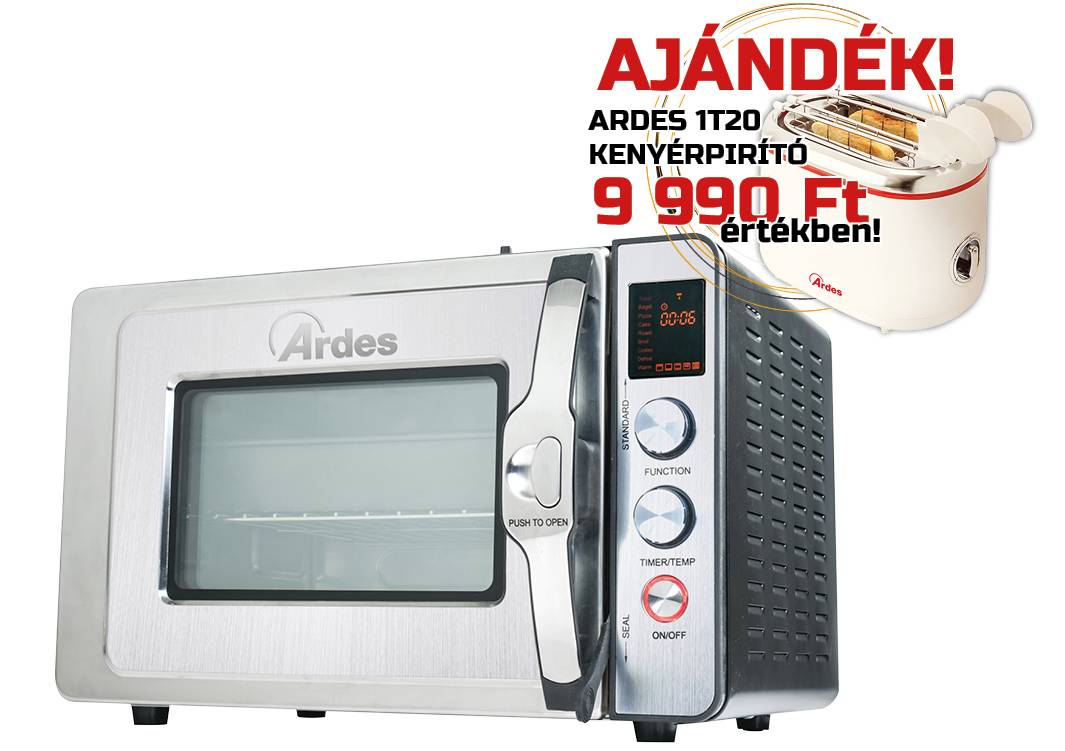 ARDES 6430PR 30 literes elektromos magasnyomású sütő ajándék ARDES 1T20 kenyérpirítóval (MK)