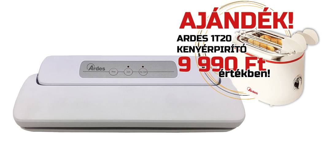 ARDES 7V01W Vákuumos fóliázógép ajándék ARDES 1T20 kenyérpirítóval (MK)